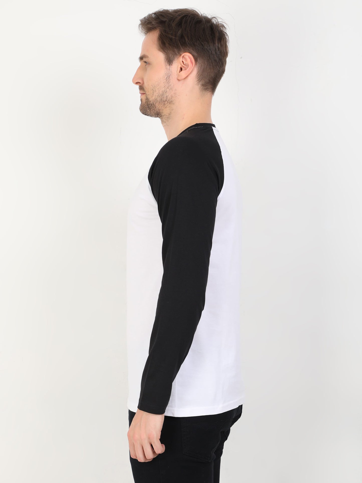 Black White Full Sleeve T-shirt