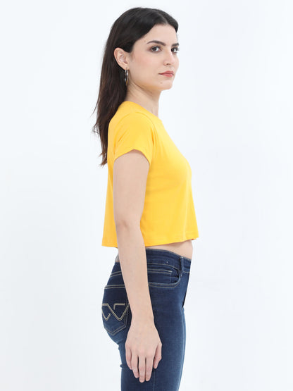 Golden Yellow Crop Top