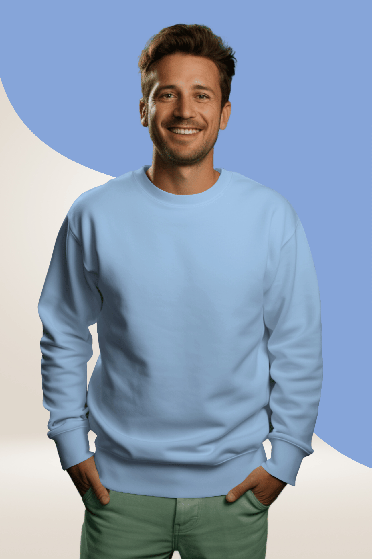 Baby Blue SweatShirt for Men