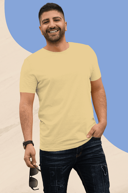 Beige Men Supima T-shirt