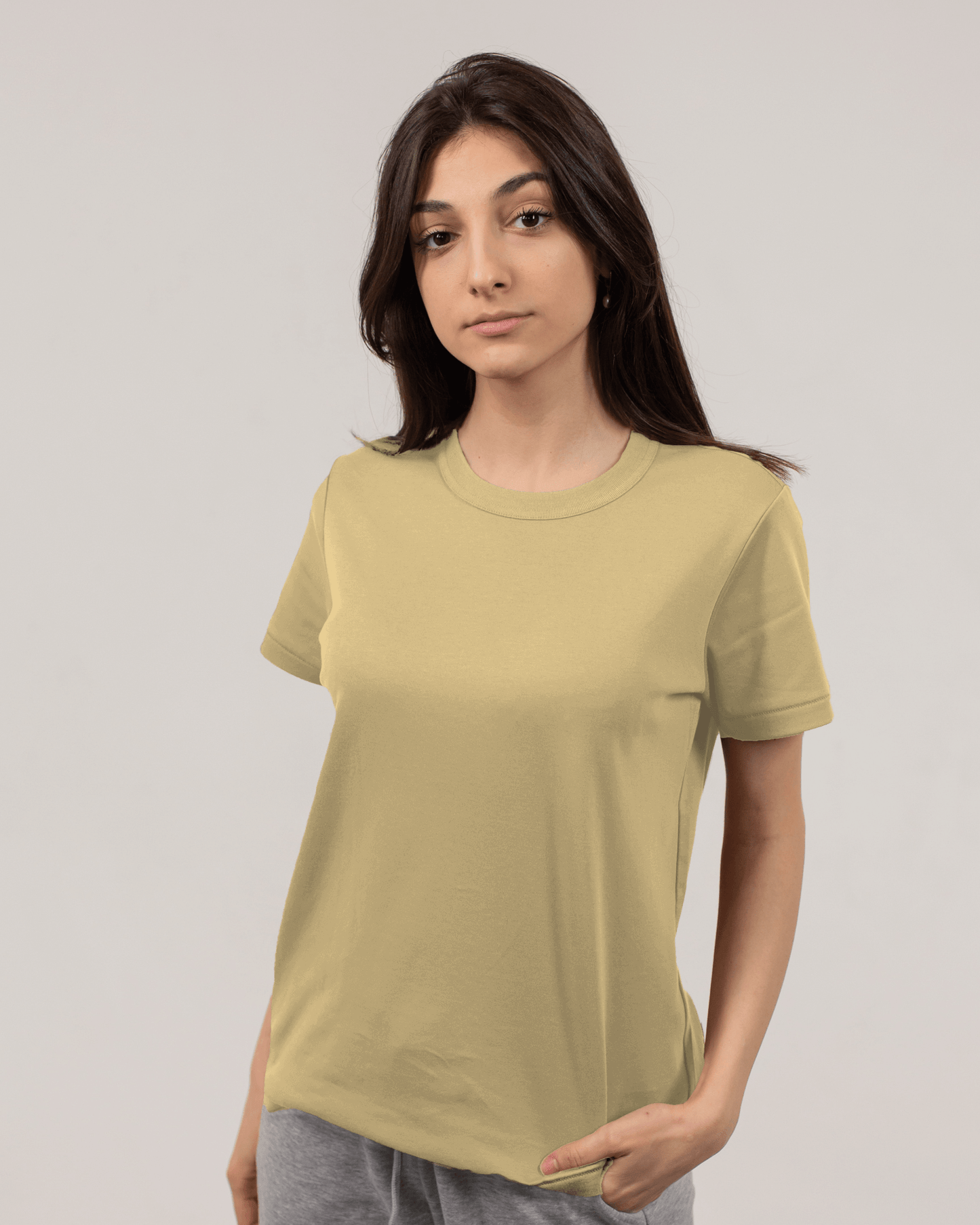 Beige Classic T-shirt for women