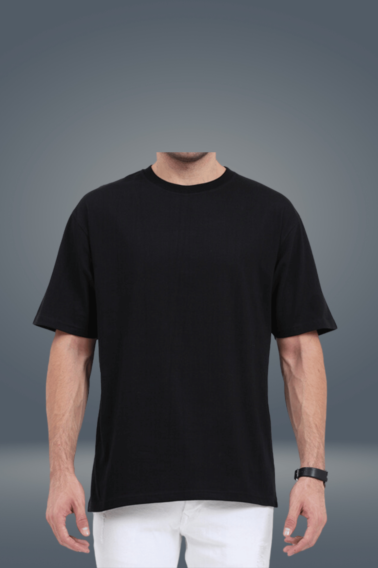 Unisex Oversized  Black T-shirt