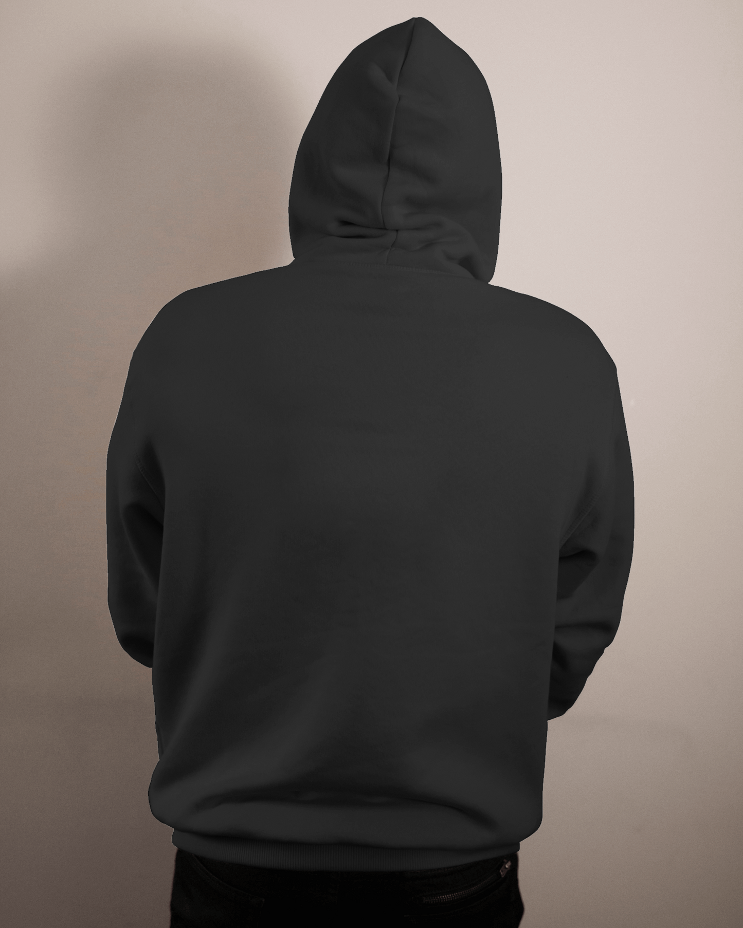 Black Cotton Hoodie for Men