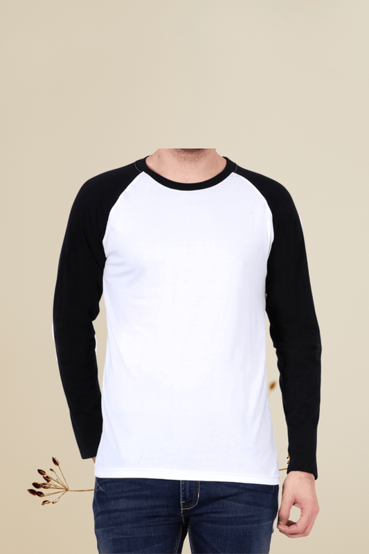 Black White Full Sleeve T-shirt