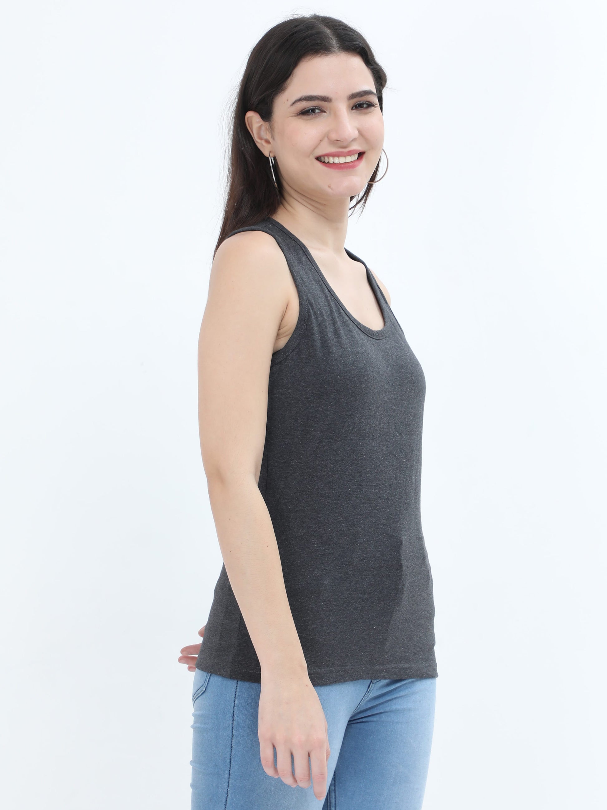 Charcoal Melange Tank Top