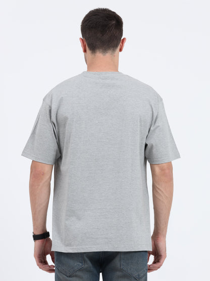 Unisex Oversized Grey Melange T-shirt