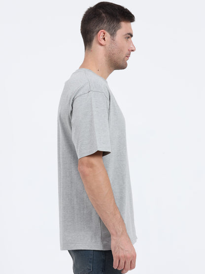 Unisex Oversized Grey Melange T-shirt