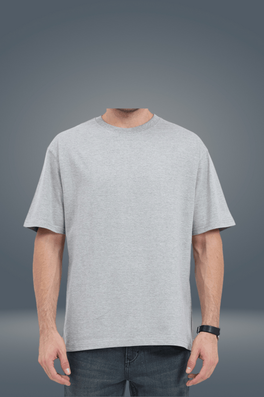 Unisex Oversized Grey Melange T-shirt