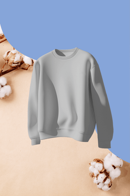 Grey Melange SweatShirt for Men