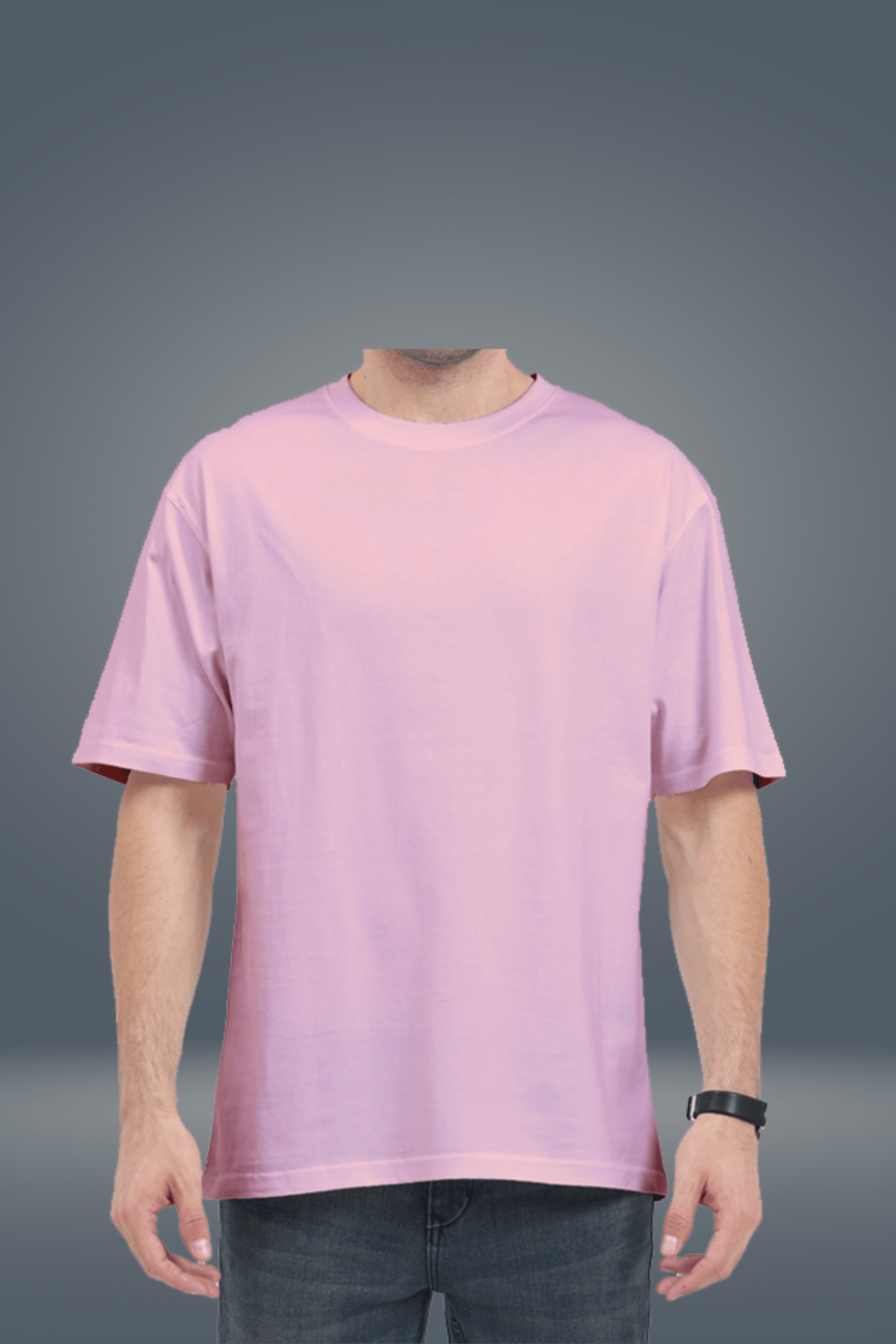 Unisex Oversized Light Baby Pink T-shirt