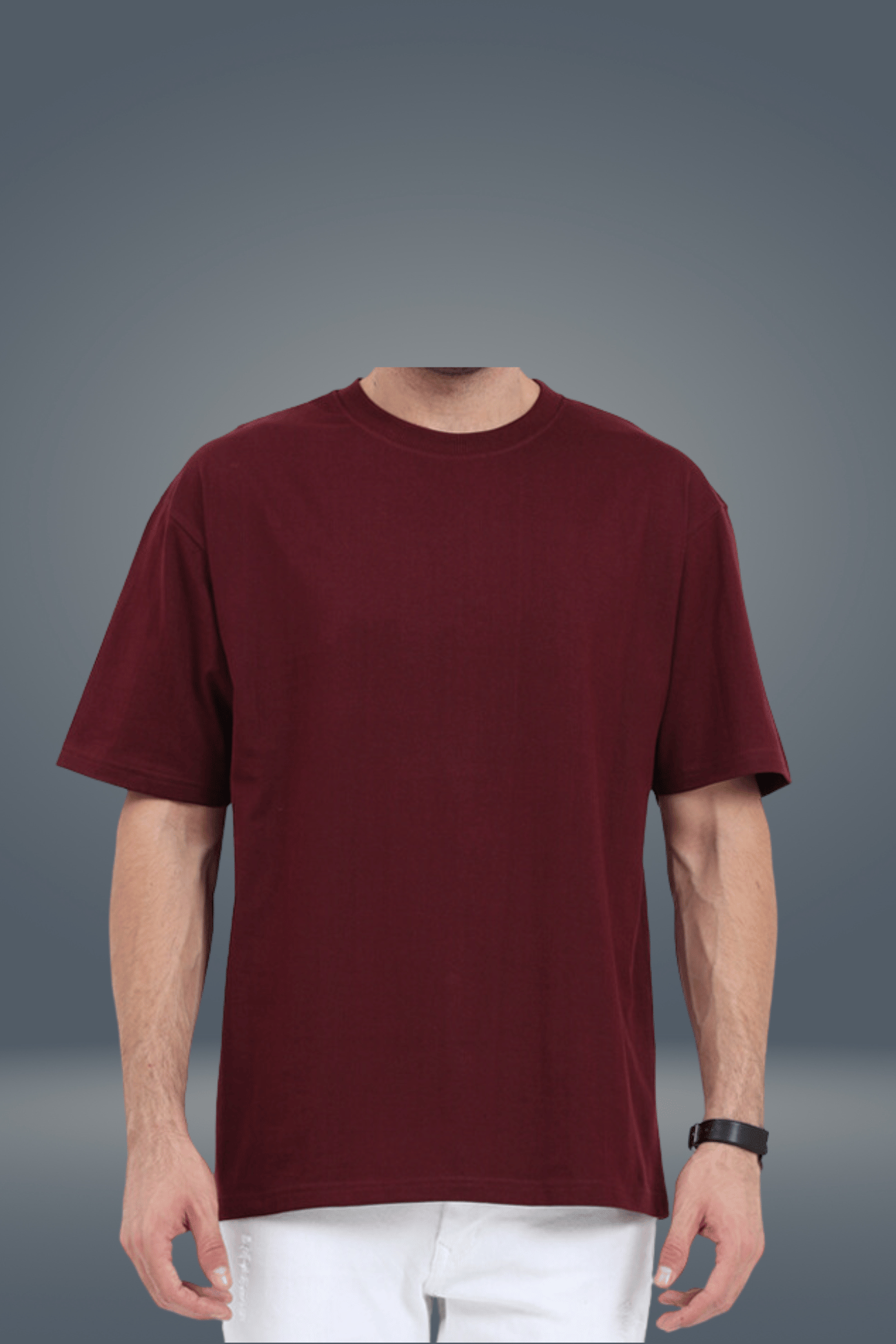 Unisex Oversized Maroon T-shirt