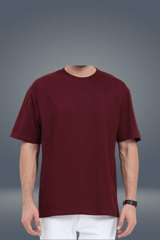 Unisex Oversized Maroon T-shirt