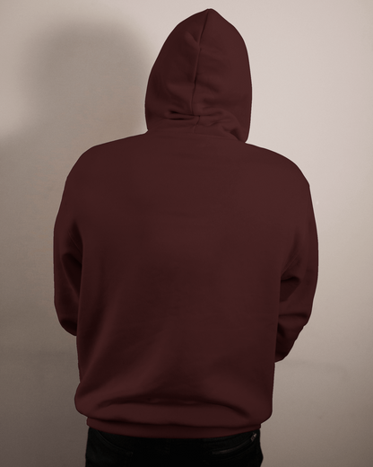 Maroon Cotton Hoodie for Men