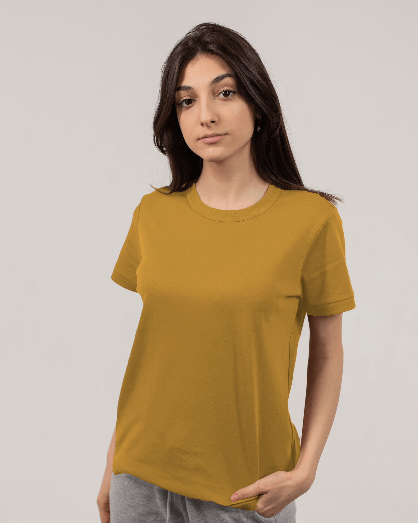 Mustard Yellow Classic T-shirt for women