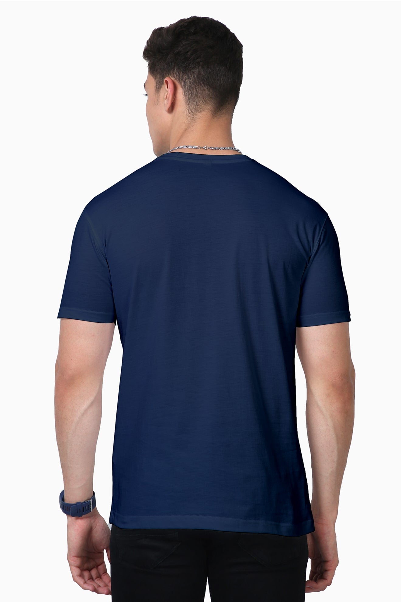 Navy Blue Men Supima T-shirt