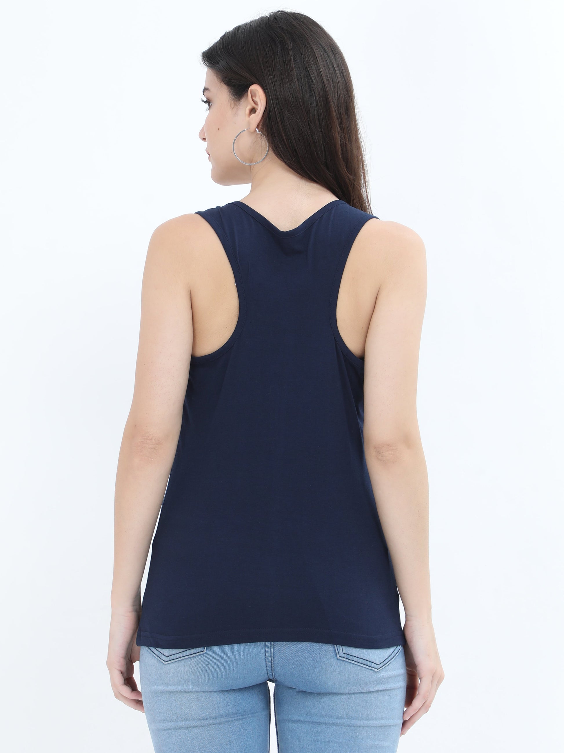 Navy Blue Tank Top Back