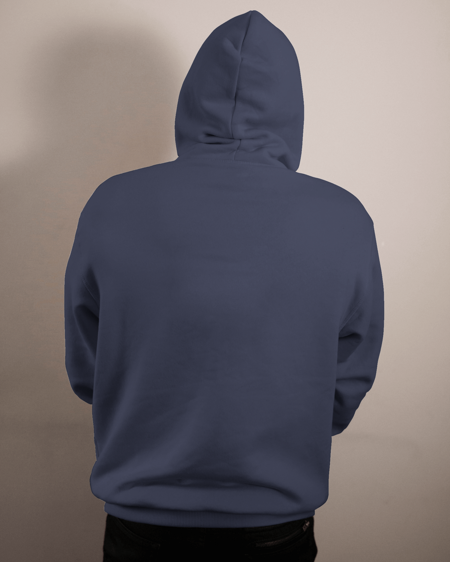 Navy Blue Cotton Hoodie for Men