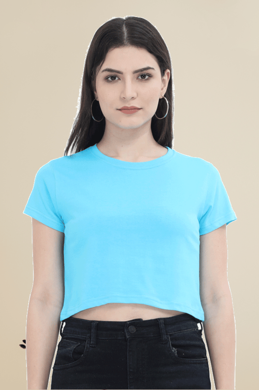 Sky Blue Crop Top