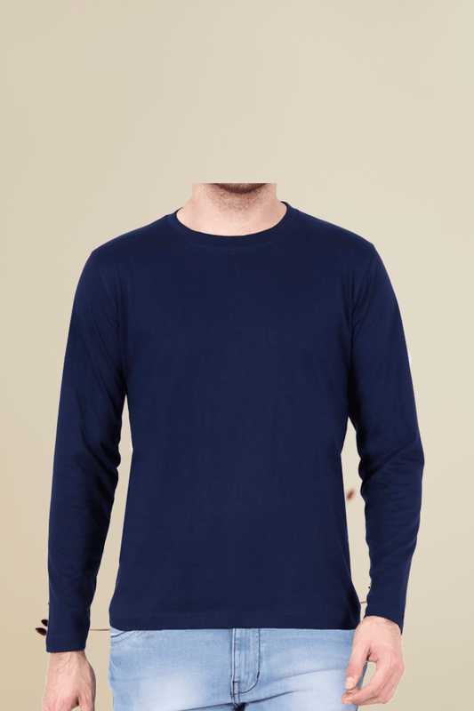 Navy Blue Full Sleeve T-shirt